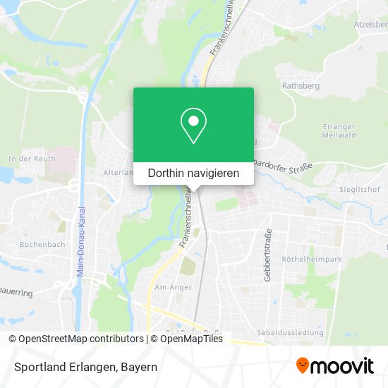 Sportland Erlangen Karte