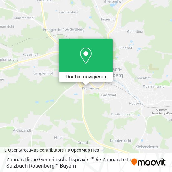 Zahnärztliche Gemeinschaftspraxis ""Die Zahnärzte In Sulzbach-Rosenberg"" Karte