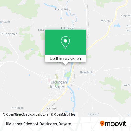 Jüdischer Friedhof Oettingen Karte