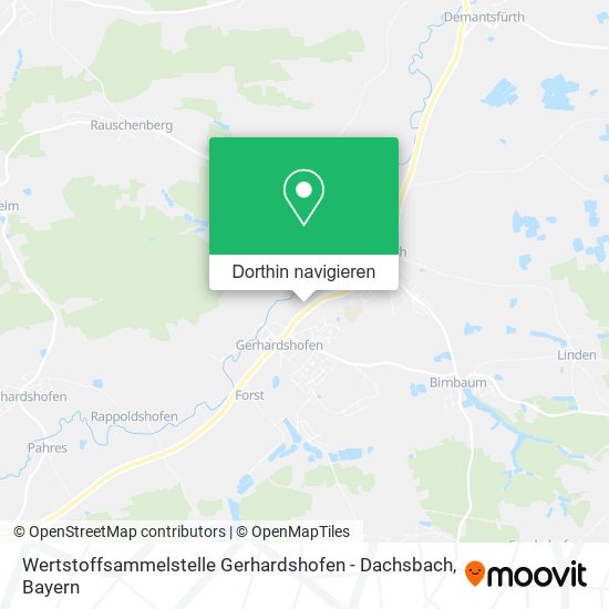 Wertstoffsammelstelle Gerhardshofen - Dachsbach Karte