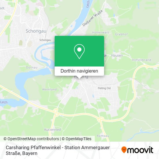 Carsharing Pfaffenwinkel - Station Ammergauer Straße Karte