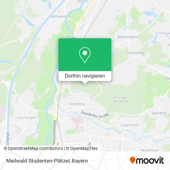 Meilwald Studenten-Plätzel Karte