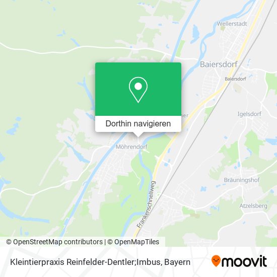 Kleintierpraxis Reinfelder-Dentler;Imbus Karte