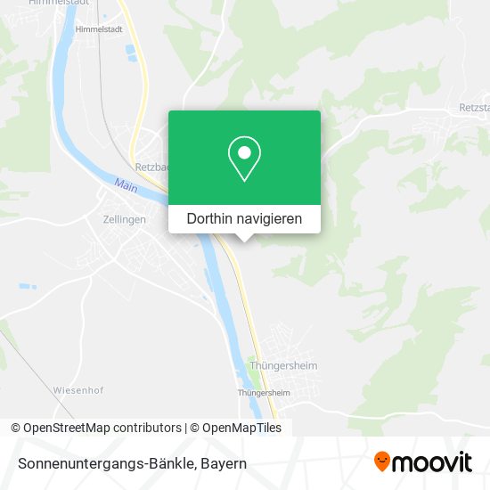 Sonnenuntergangs-Bänkle Karte