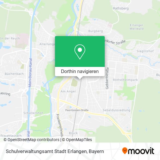 Schulverwaltungsamt Stadt Erlangen Karte