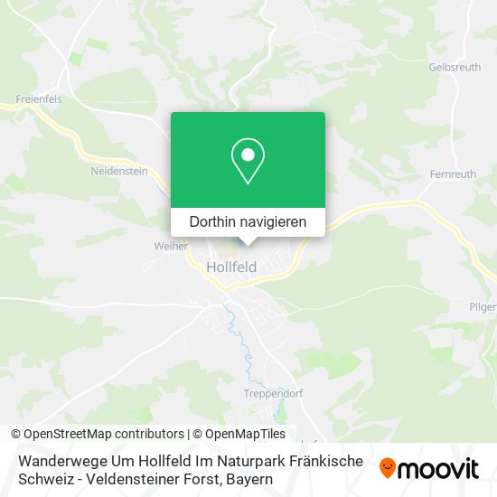 Wanderwege Um Hollfeld Im Naturpark Fränkische Schweiz - Veldensteiner Forst Karte