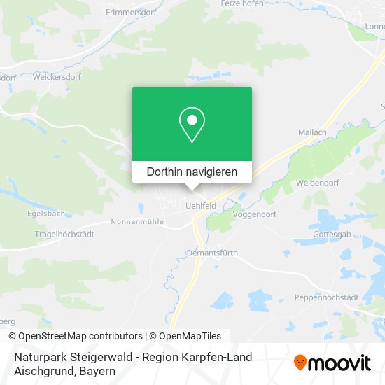Naturpark Steigerwald - Region Karpfen-Land Aischgrund Karte