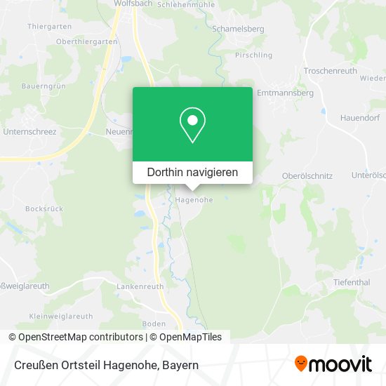 Creußen Ortsteil Hagenohe Karte