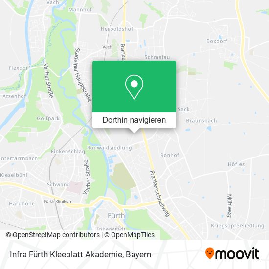 Infra Fürth Kleeblatt Akademie Karte