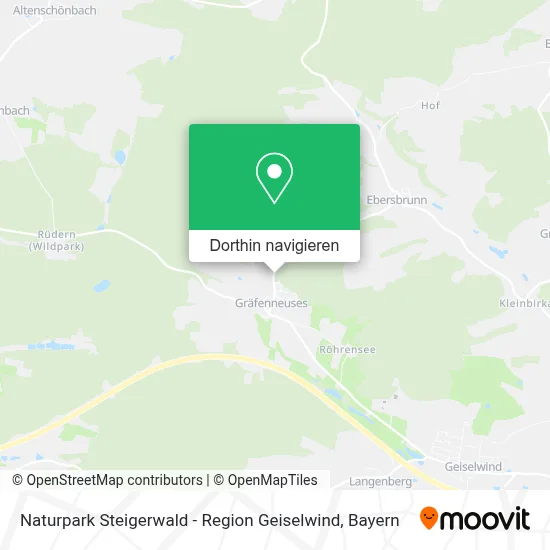 Naturpark Steigerwald - Region Geiselwind Karte