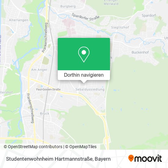 Studentenwohnheim Hartmannstraße Karte