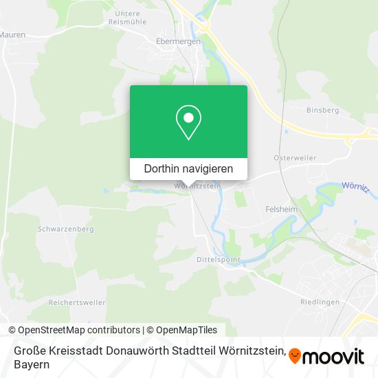 Große Kreisstadt Donauwörth Stadtteil Wörnitzstein Karte