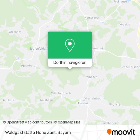 Waldgaststätte Hohe Zant Karte