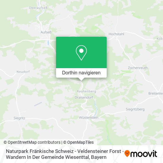 Naturpark Fränkische Schweiz - Veldensteiner Forst - Wandern In Der Gemeinde Wiesenttal Karte
