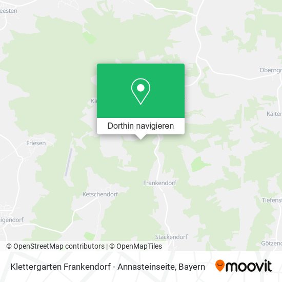 Klettergarten Frankendorf - Annasteinseite Karte