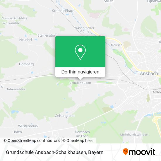 Grundschule Ansbach-Schalkhausen Karte