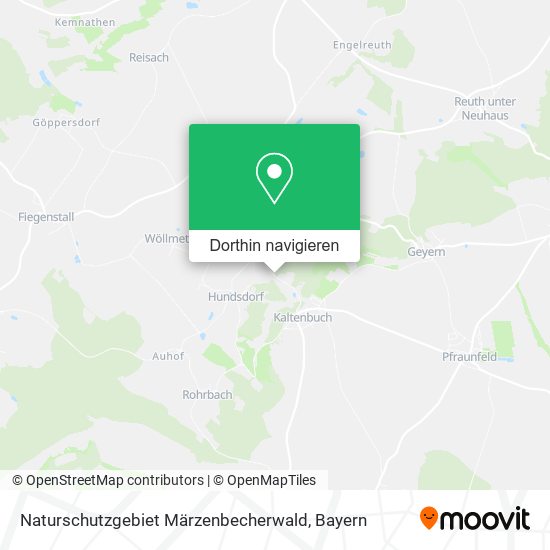Naturschutzgebiet Märzenbecherwald Karte