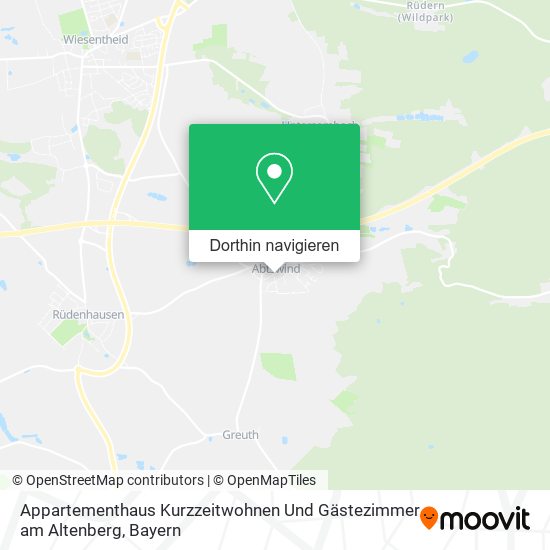 Appartementhaus Kurzzeitwohnen Und Gästezimmer am Altenberg Karte