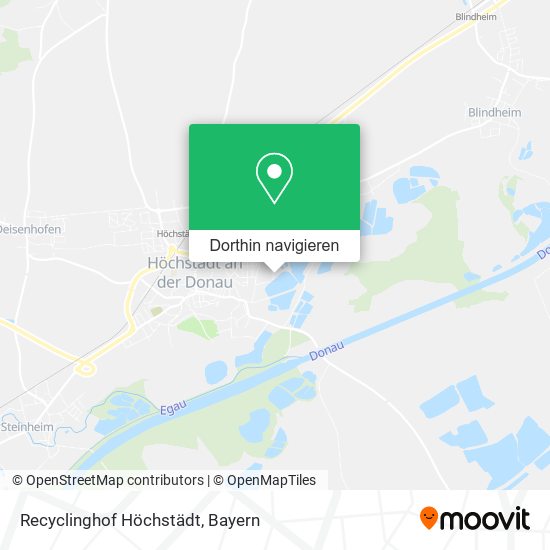 Recyclinghof Höchstädt Karte