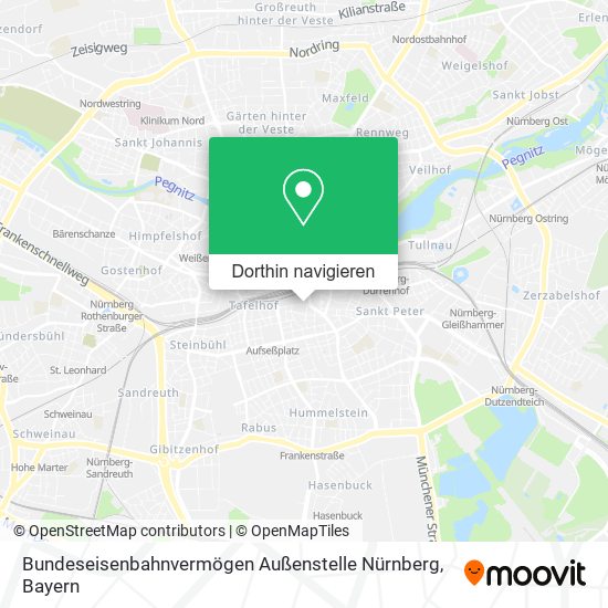 Bundeseisenbahnvermögen Außenstelle Nürnberg Karte
