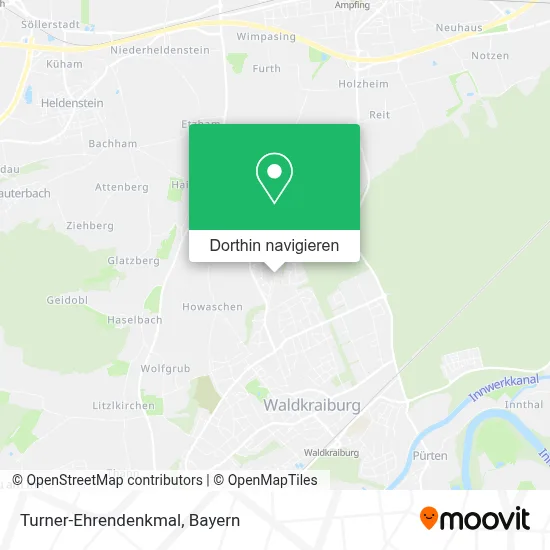 Turner-Ehrendenkmal Karte