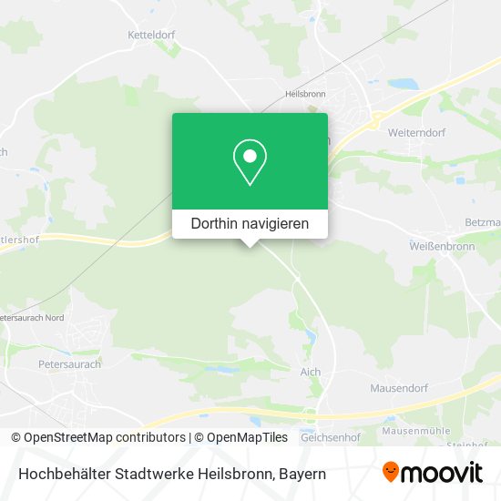 Hochbehälter Stadtwerke Heilsbronn Karte