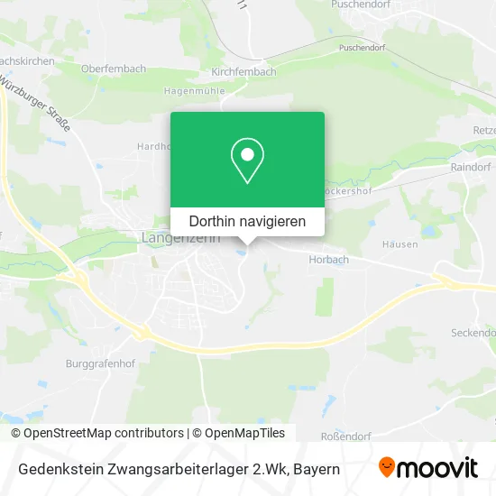 Gedenkstein Zwangsarbeiterlager 2.Wk Karte