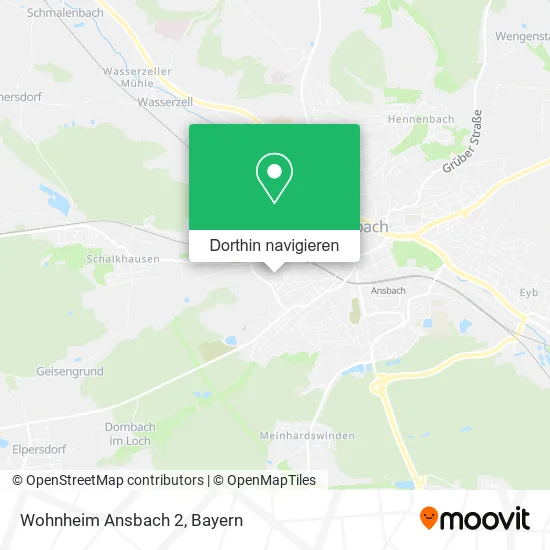 Wohnheim Ansbach 2 Karte