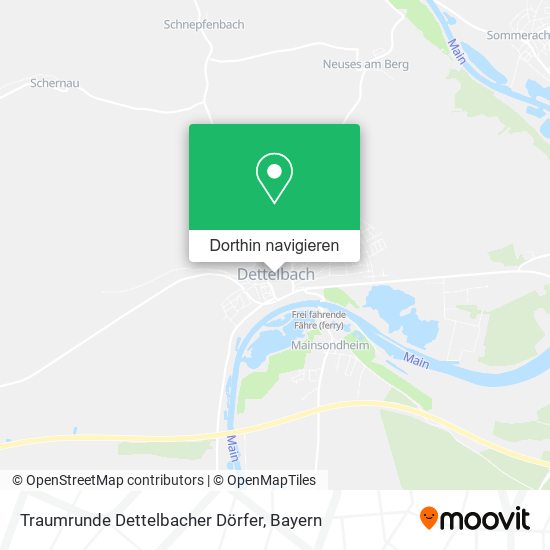 Traumrunde Dettelbacher Dörfer Karte