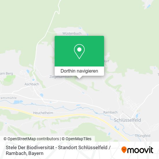 Stele Der Biodiversität - Standort Schlüsselfeld / Rambach Karte