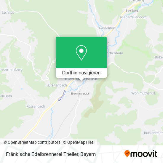 Fränkische Edelbrennerei Theiler Karte