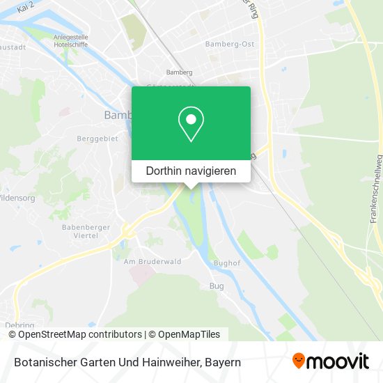 Botanischer Garten Und Hainweiher Karte