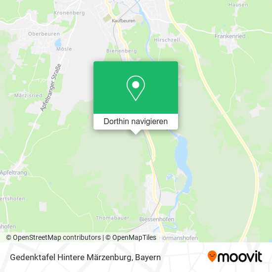 Gedenktafel Hintere Märzenburg Karte