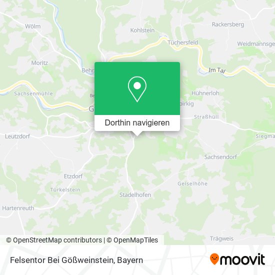 Felsentor Bei Gößweinstein Karte