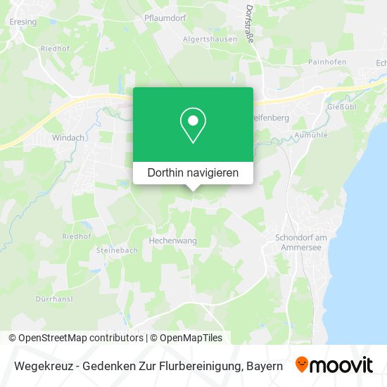 Wegekreuz - Gedenken Zur Flurbereinigung Karte