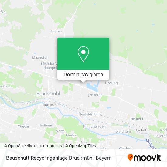 Bauschutt Recyclinganlage Bruckmühl Karte