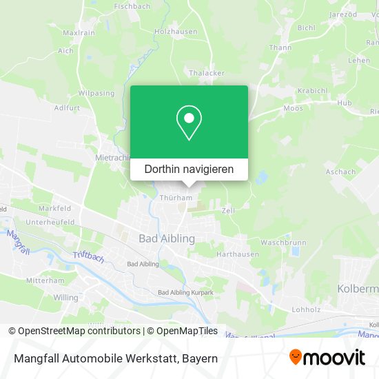 Mangfall Automobile Werkstatt Karte
