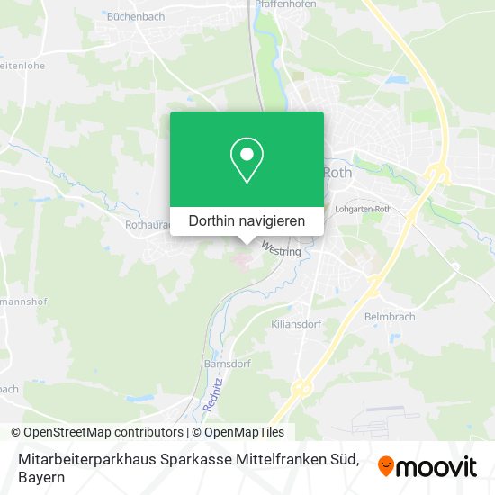 Mitarbeiterparkhaus Sparkasse Mittelfranken Süd Karte