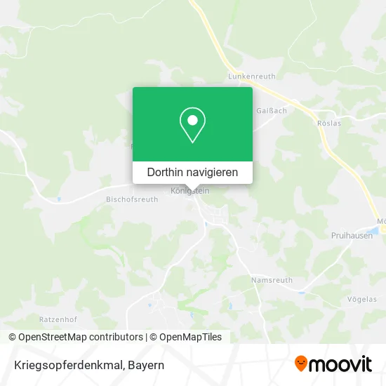 Kriegsopferdenkmal Karte