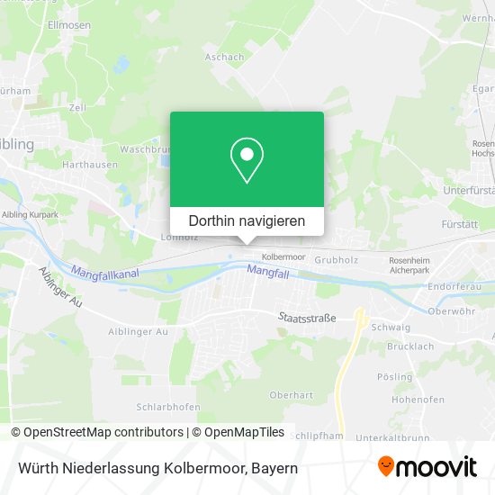 Würth Niederlassung Kolbermoor Karte