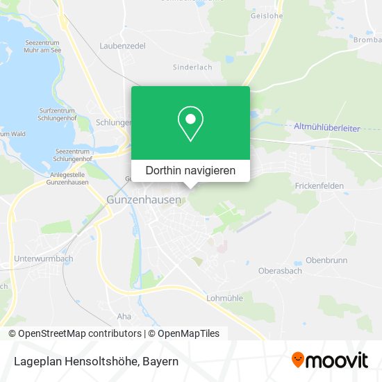 Lageplan Hensoltshöhe Karte