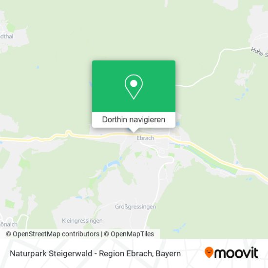 Naturpark Steigerwald - Region Ebrach Karte