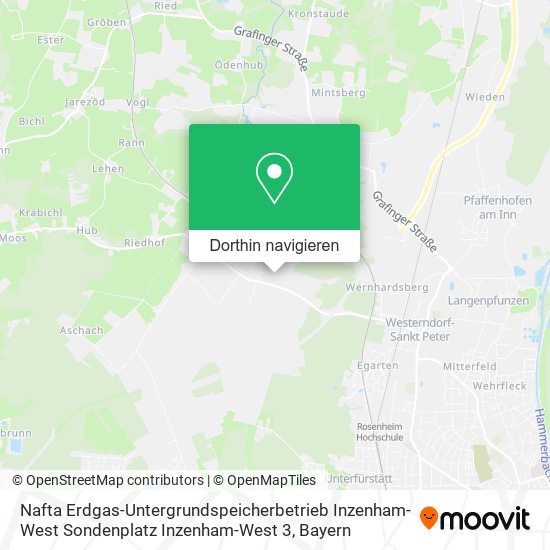 Nafta Erdgas-Untergrundspeicherbetrieb Inzenham-West Sondenplatz Inzenham-West 3 Karte