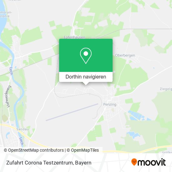 Zufahrt Corona Testzentrum Karte