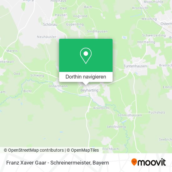 Franz Xaver Gaar - Schreinermeister Karte