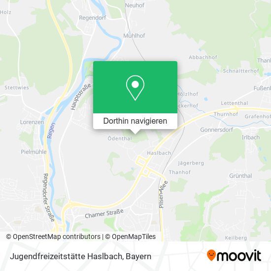 Jugendfreizeitstätte Haslbach Karte