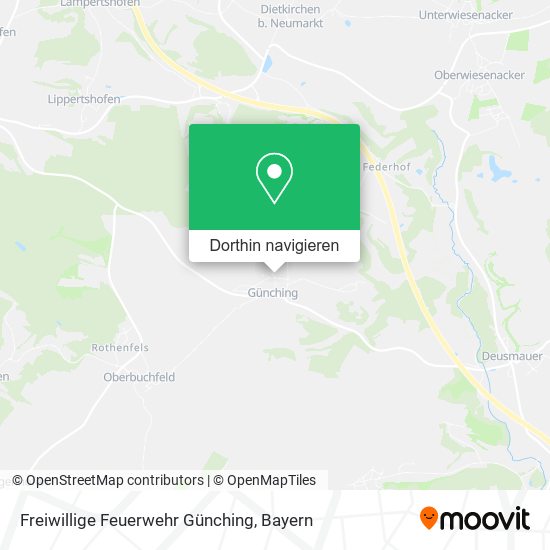 Freiwillige Feuerwehr Günching Karte