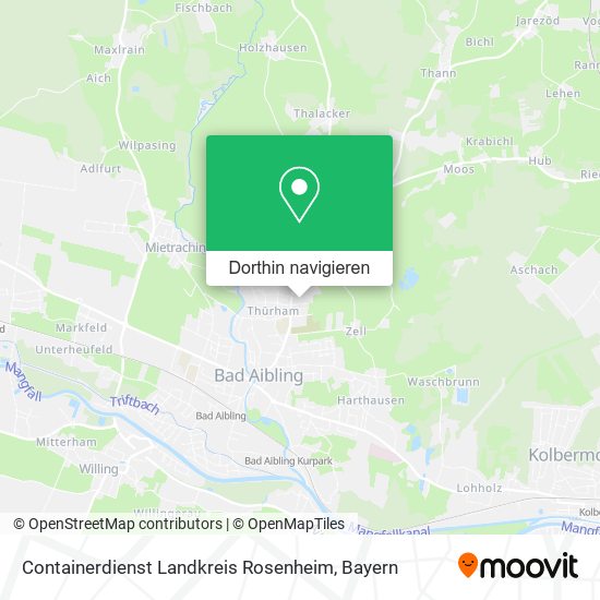 Containerdienst Landkreis Rosenheim Karte