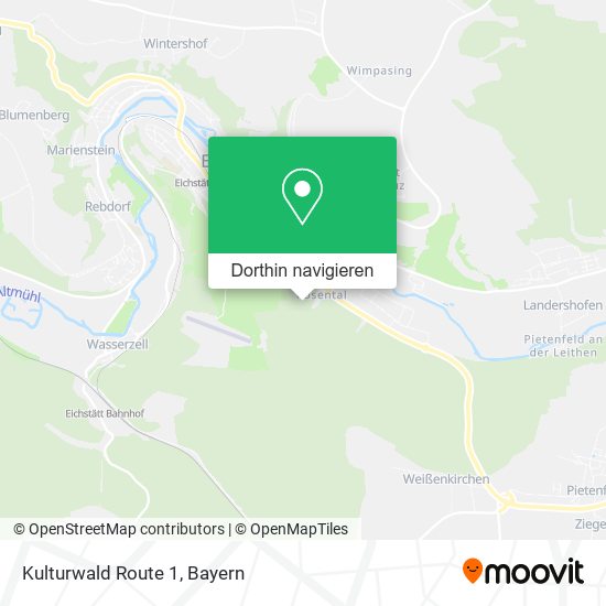 Kulturwald Route 1 Karte