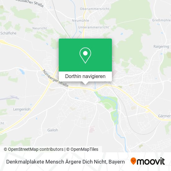 Denkmalplakete Mensch Ärgere Dich Nicht Karte
